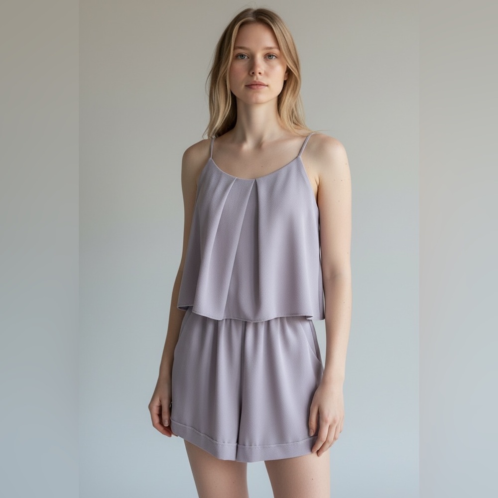 Tyche Lavender Romper Medium Adjustable Straps Sl… - image 1